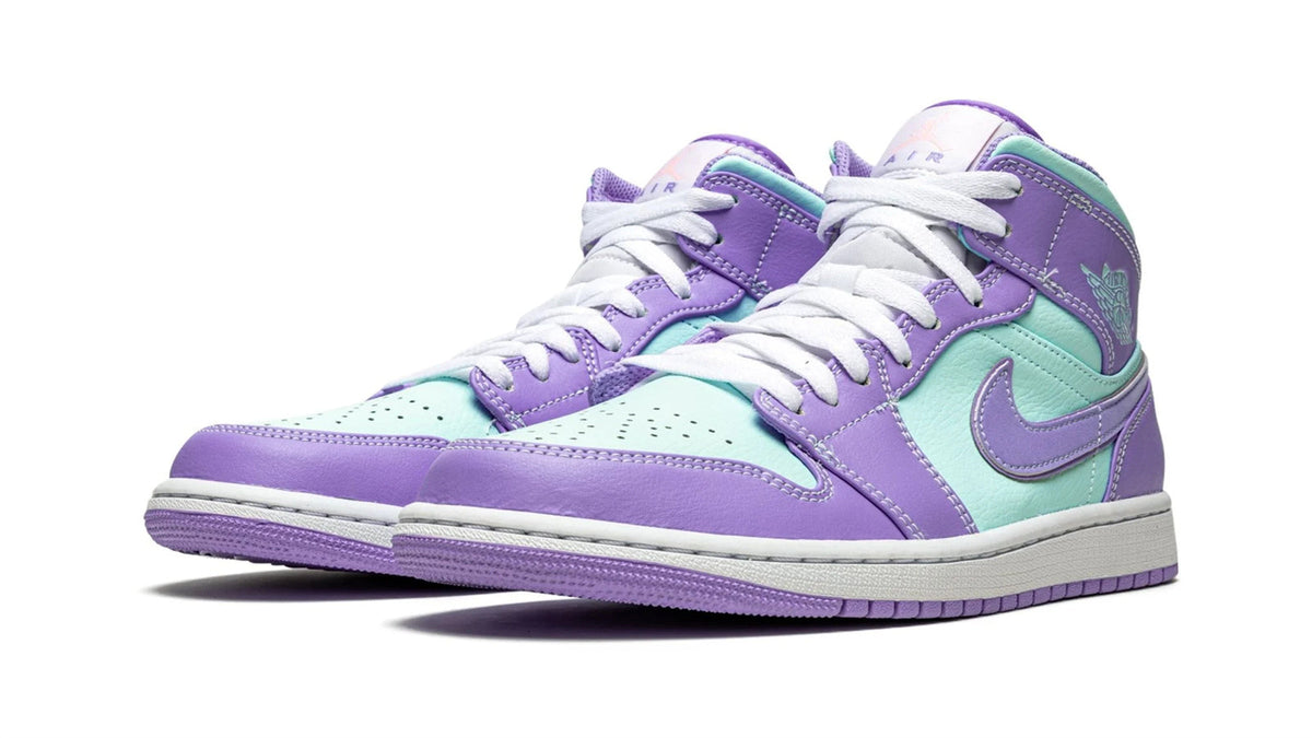 Air Jordan 1 Mid "Purple Pulse / Glacier Blue" sneaker product image 2 | Foot Spikes