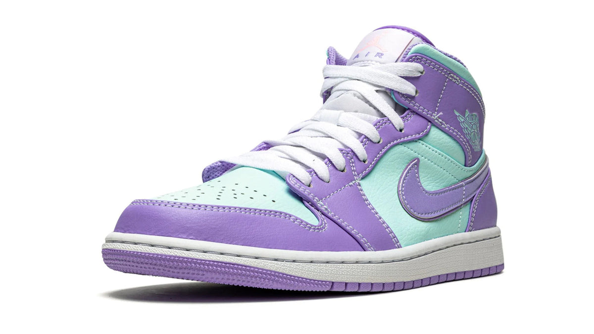 Air Jordan 1 Mid "Purple Pulse / Glacier Blue" sneaker product image 3 | Foot Spikes