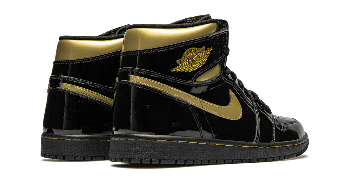 Air Jordan 1 Retro High OG "Black Metallic Gold" sneaker product image 4 | Foot Spikes