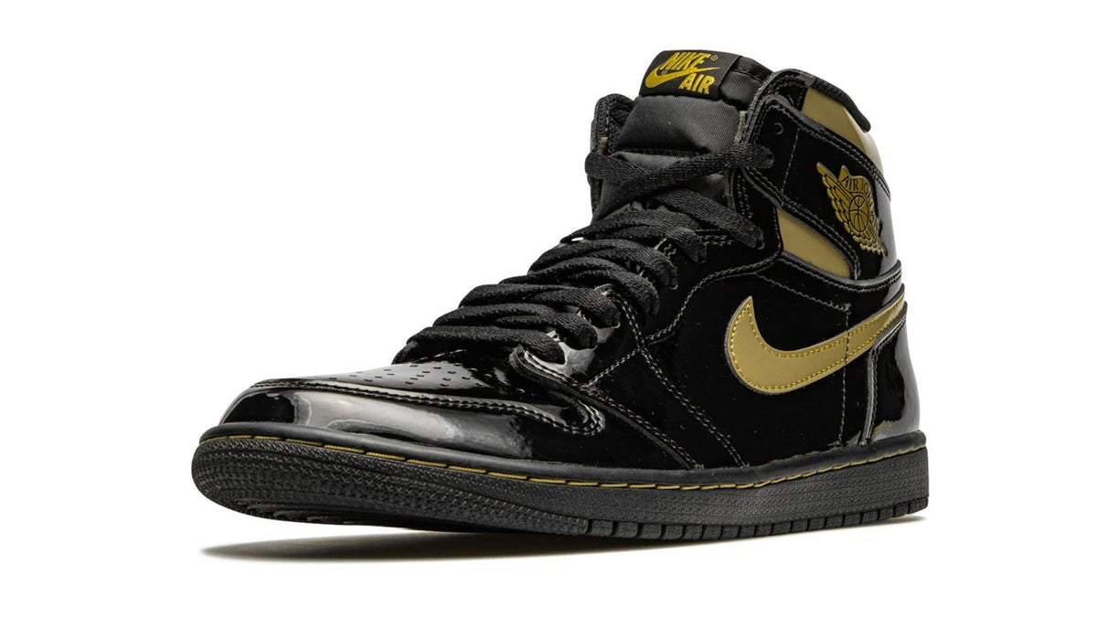 Air Jordan 1 Retro High OG "Black Metallic Gold" sneaker product image 3 | Foot Spikes