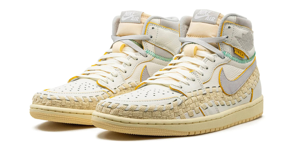 Air Jordan 1 High OG "Union x Bephie's Beauty Supply - Woven Sail" sneaker product image 2 | Foot Spikes