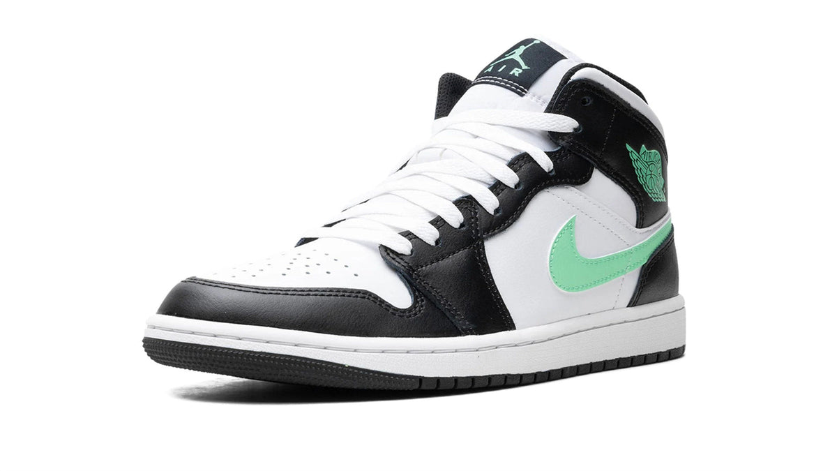 Air Jordan 1 Mid "GREEN GLOW" sneaker product image 3 | Foot Spikes
