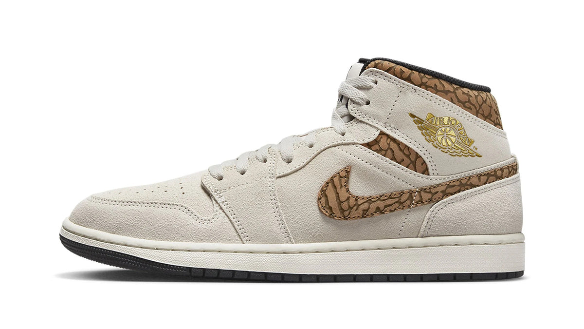Air Jordan 1 Mid "Brown Elephant" sneaker product image 1 | Foot Spikes