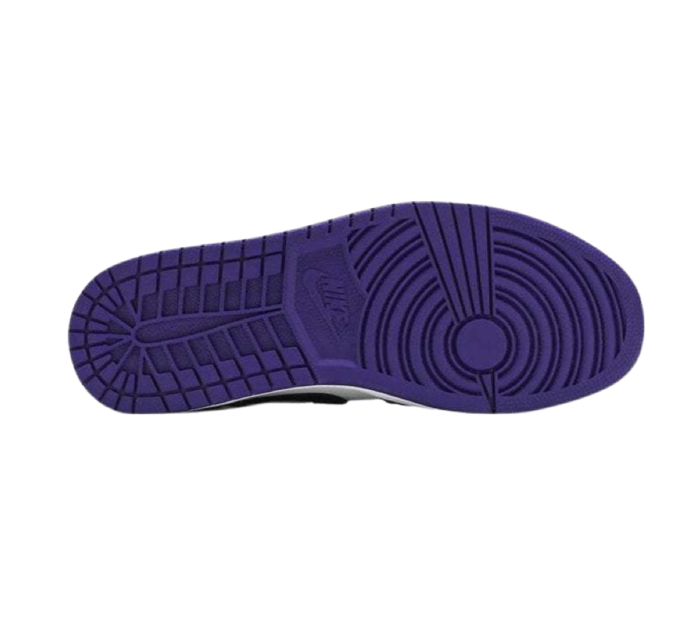 Air Jordan 1 Retro High OG White & Court Purple sneaker product image 3 | Foot Spikes