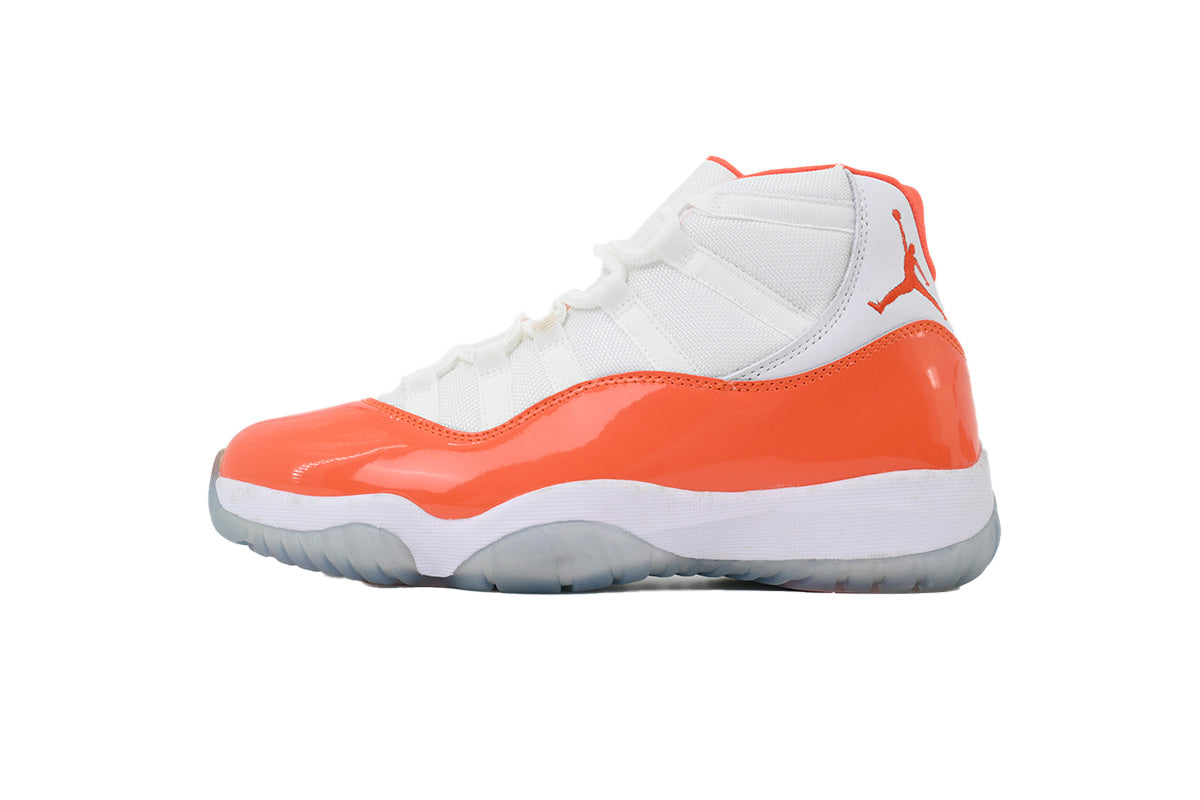 Air Jordan 11 Retro White Orange sneaker product image 1 | Foot Spikes