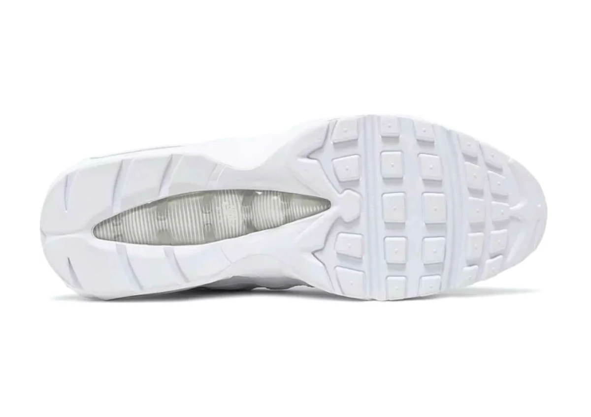 Nike Air Max 95 Triple White sneaker product image 2 | Foot Spikes