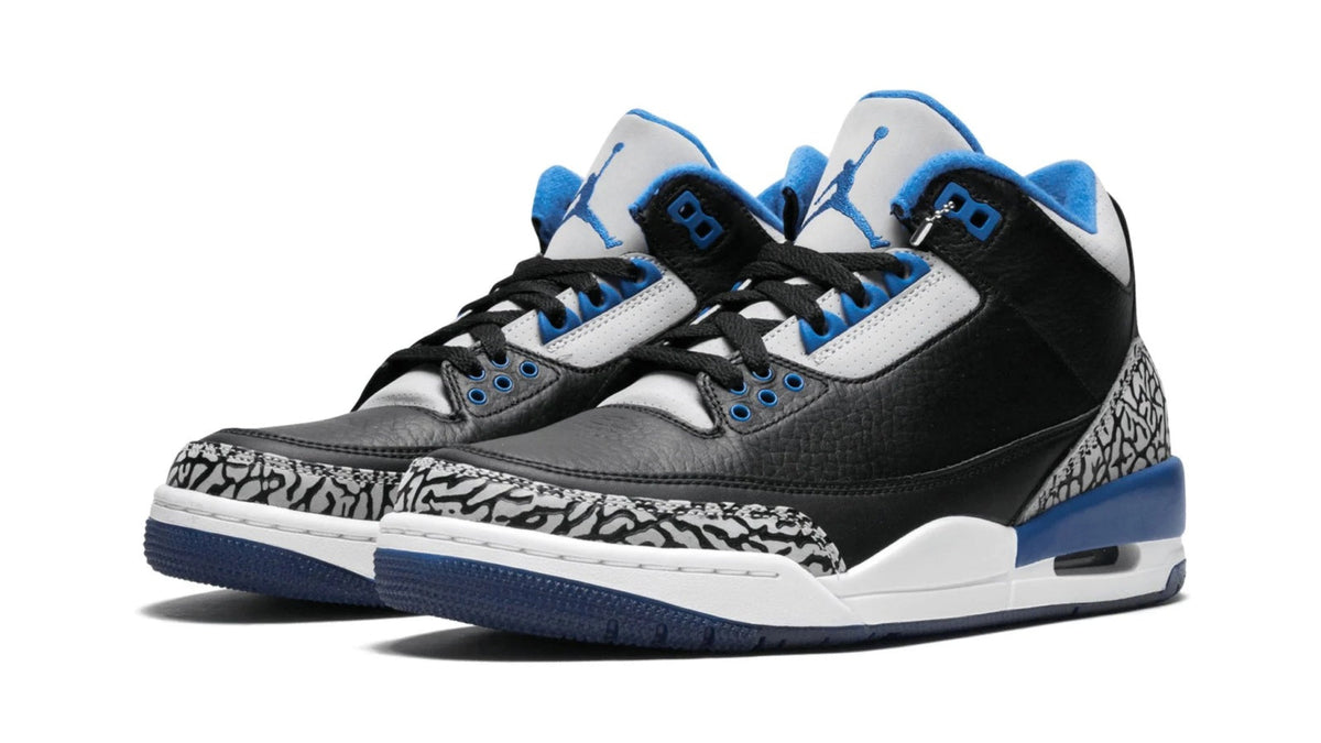 Air Jordan 3 Retro "Sport Blue" sneaker product image 2 | Foot Spikes