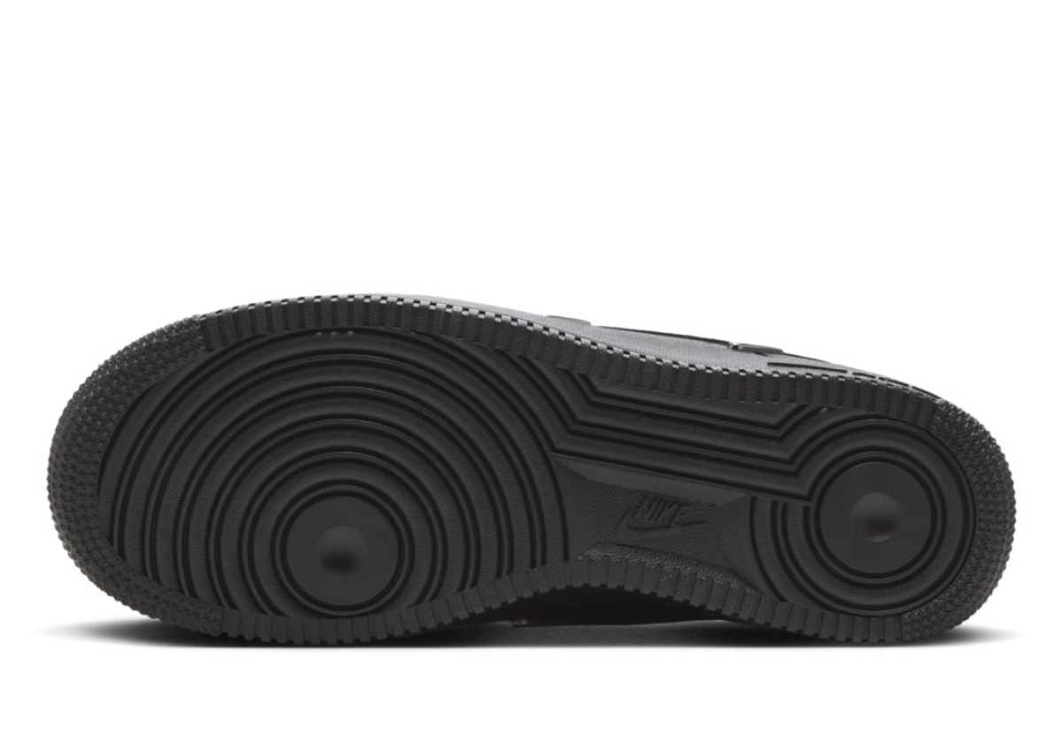 Nike Air Force 1 Low Black Silver Mini Swoosh sneaker product image 3 | Foot Spikes