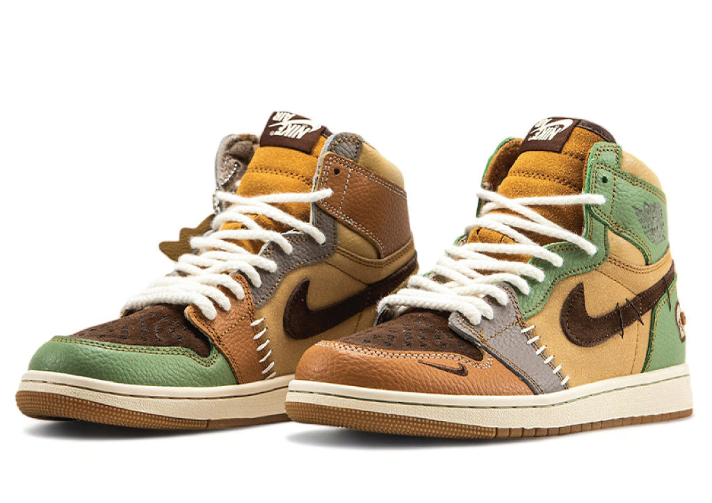 Air Jordan 1 High Voodoo Brown / Grey / Green sneaker product image 2 | Foot Spikes