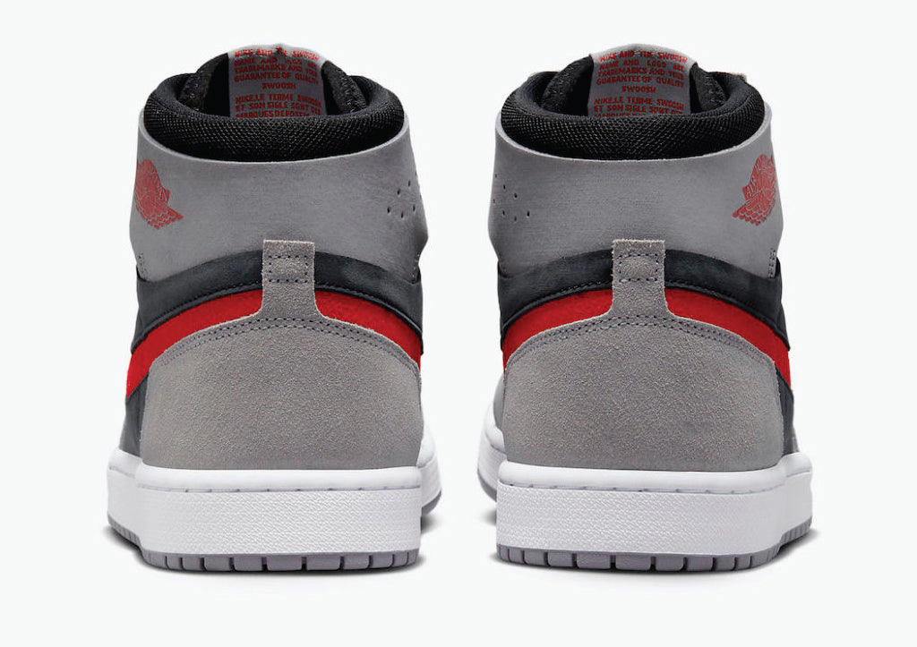 Air Jordan 1 High Zoom Air CMFT 2 Black Fire Red Cement sneaker product image 3 | Foot Spikes