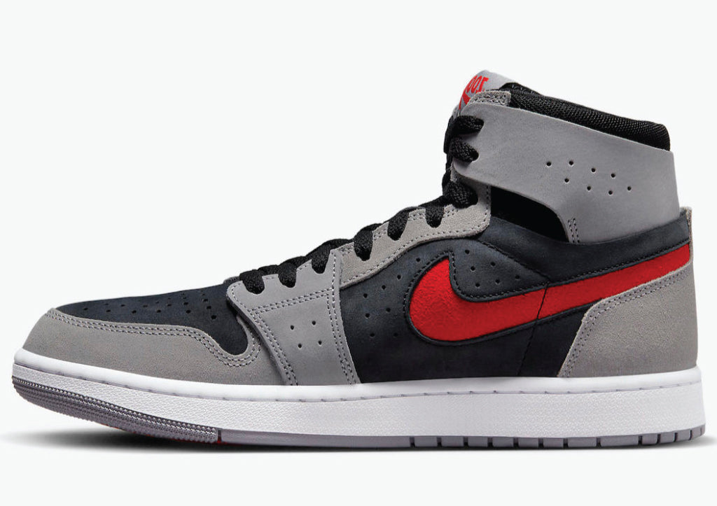 Air Jordan 1 High Zoom Air CMFT 2 Black Fire Red Cement sneaker product image 1 | Foot Spikes