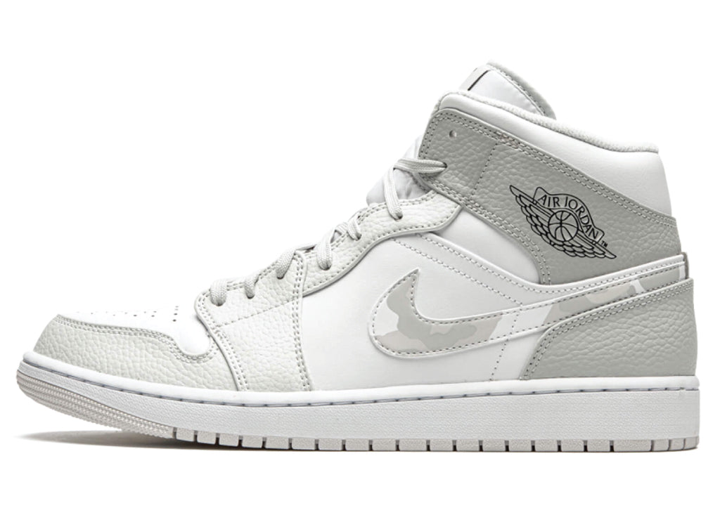 Air Jordan 1 Mid Grey Camo sneaker product image 1 | Foot Spikes
