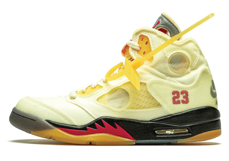 Air Jordan 5 Retro Off White Sail sneaker product image 1 | Foot Spikes