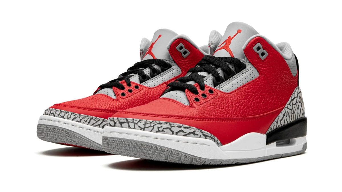 Air Jordan 3 Retro "Red Cement/Unite" sneaker product image 2 | Foot Spikes