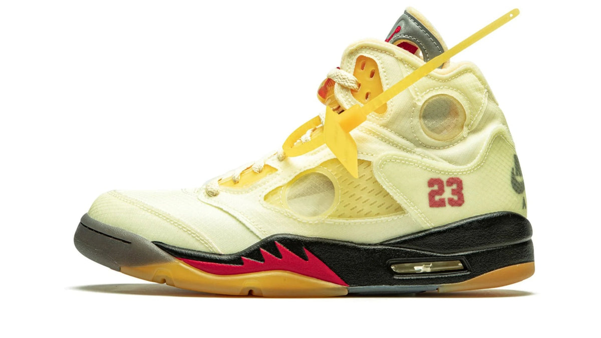 Air Jordan 5 Retro SP "Off-White - Sail" sneaker product image 1 | Foot Spikes