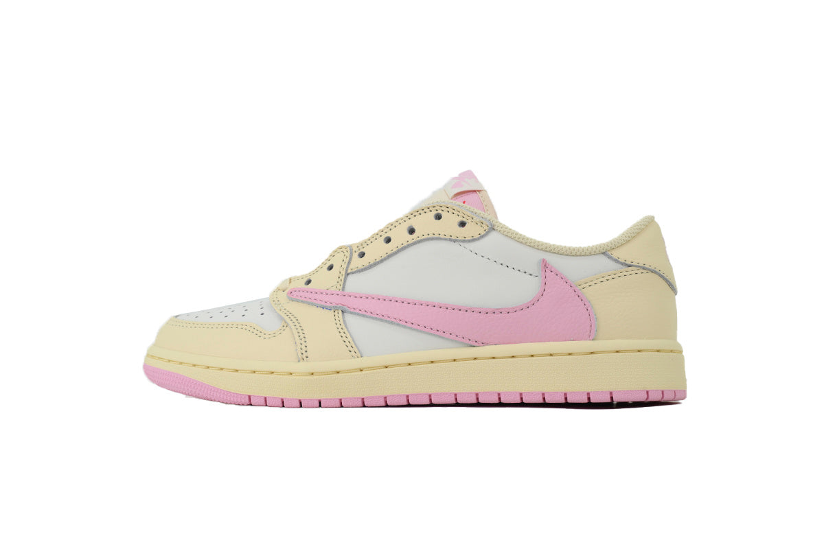 Travis Scott x Air Jordan 1 Retro Low OG 'Muslin Pink' sneaker product image 1 | Foot Spikes