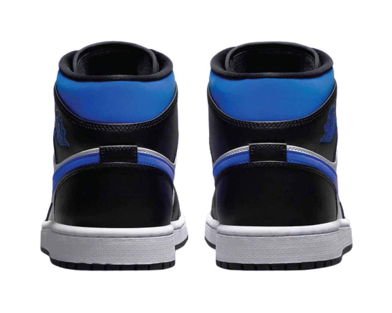 Air Jordan 1 Mid Black White Royal Blue sneaker product image 4 | Foot Spikes