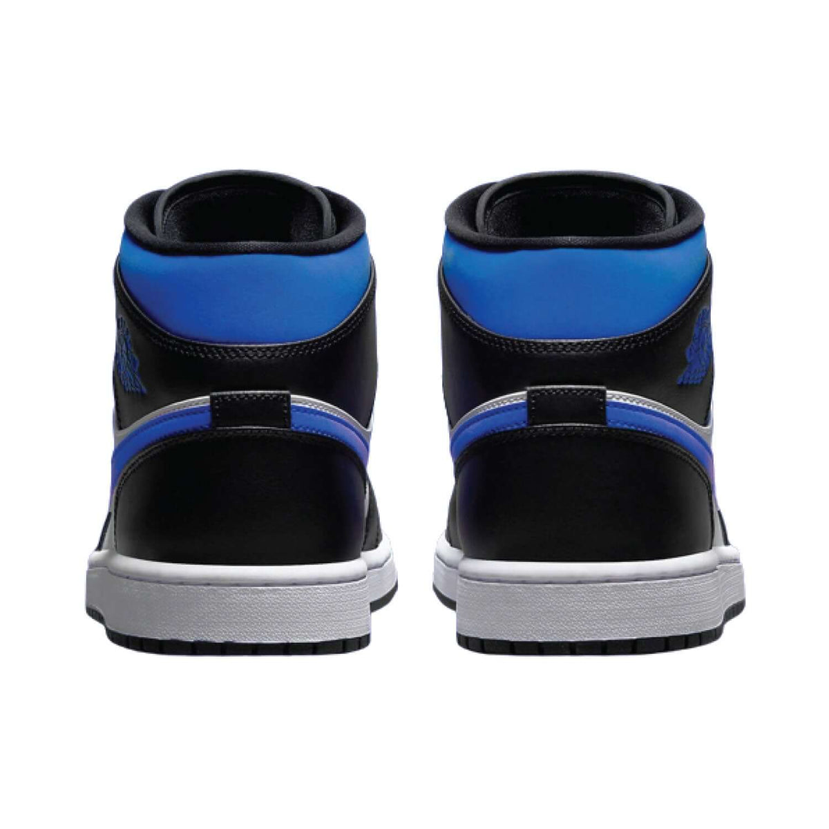 Air Jordan 1 Mid Black White Royal Blue sneaker product image 4 | Foot Spikes