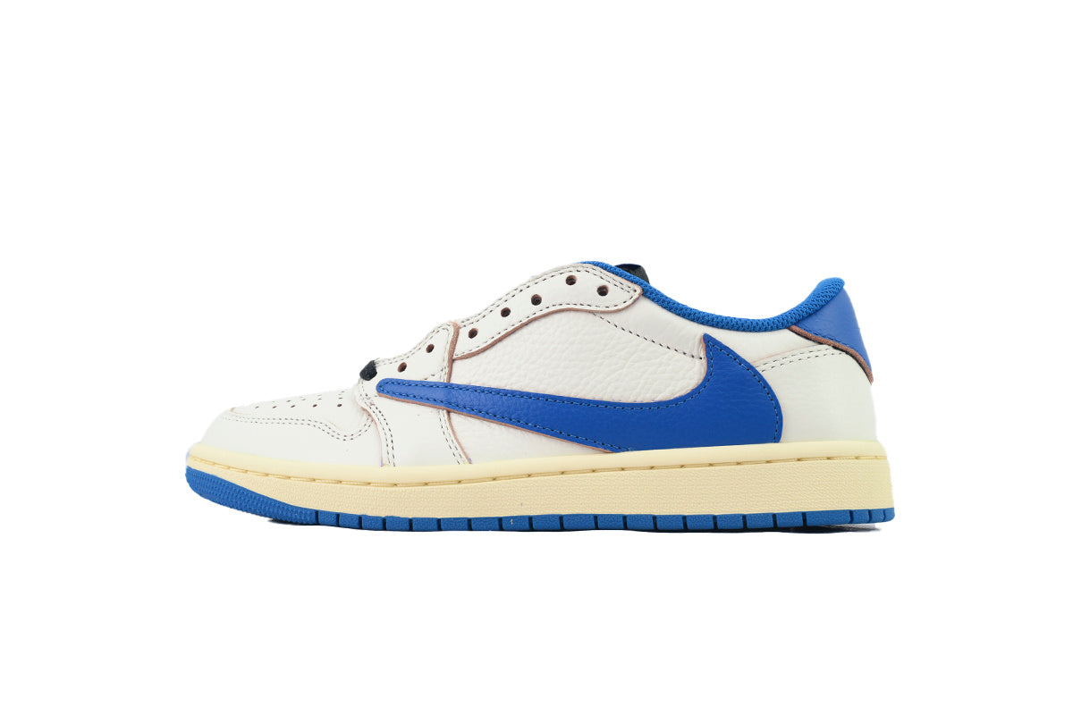 Fragment Design x Travis Scott x Air Jordan 1 Retro Low OG SP 'Sail Military Blue' sneaker product image 1 | Foot Spikes