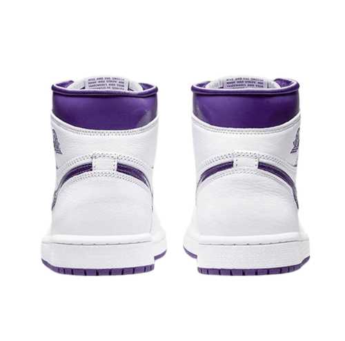 Air Jordan 1 Retro High OG White & Court Purple sneaker product image 2 | Foot Spikes