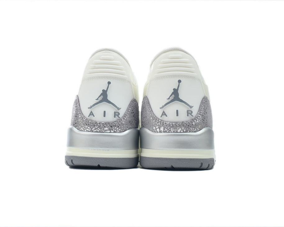 Wmns Air Jordan 3 Retro 'Sail Metallic Silver' sneaker product image 3 | Foot Spikes