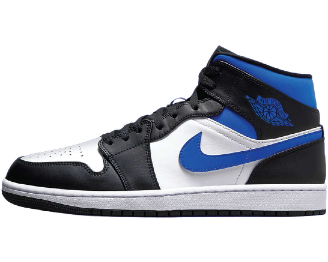 Air Jordan 1 Mid Black White Royal Blue sneaker product image 1 | Foot Spikes