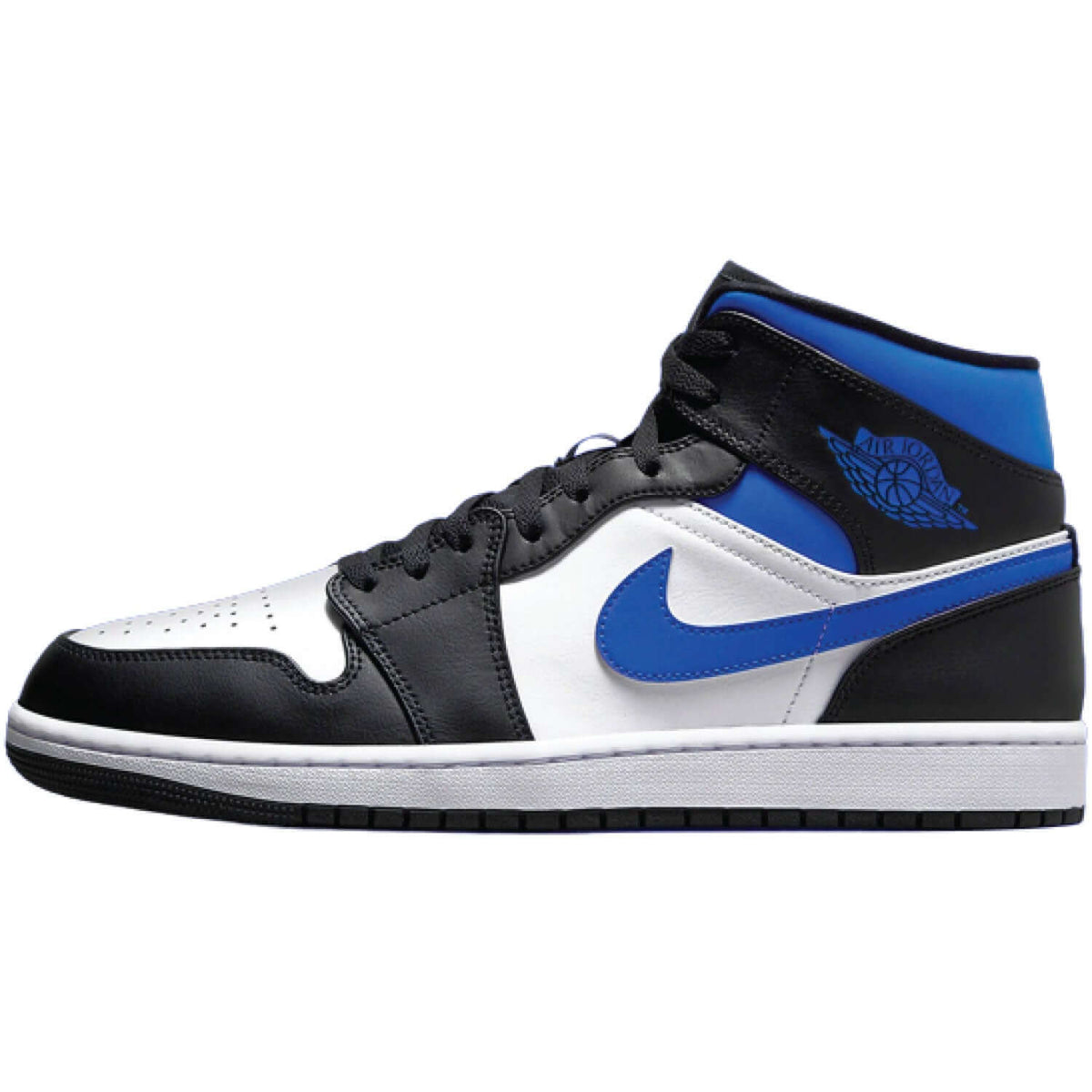 Air Jordan 1 Mid Black White Royal Blue sneaker product image 1 | Foot Spikes
