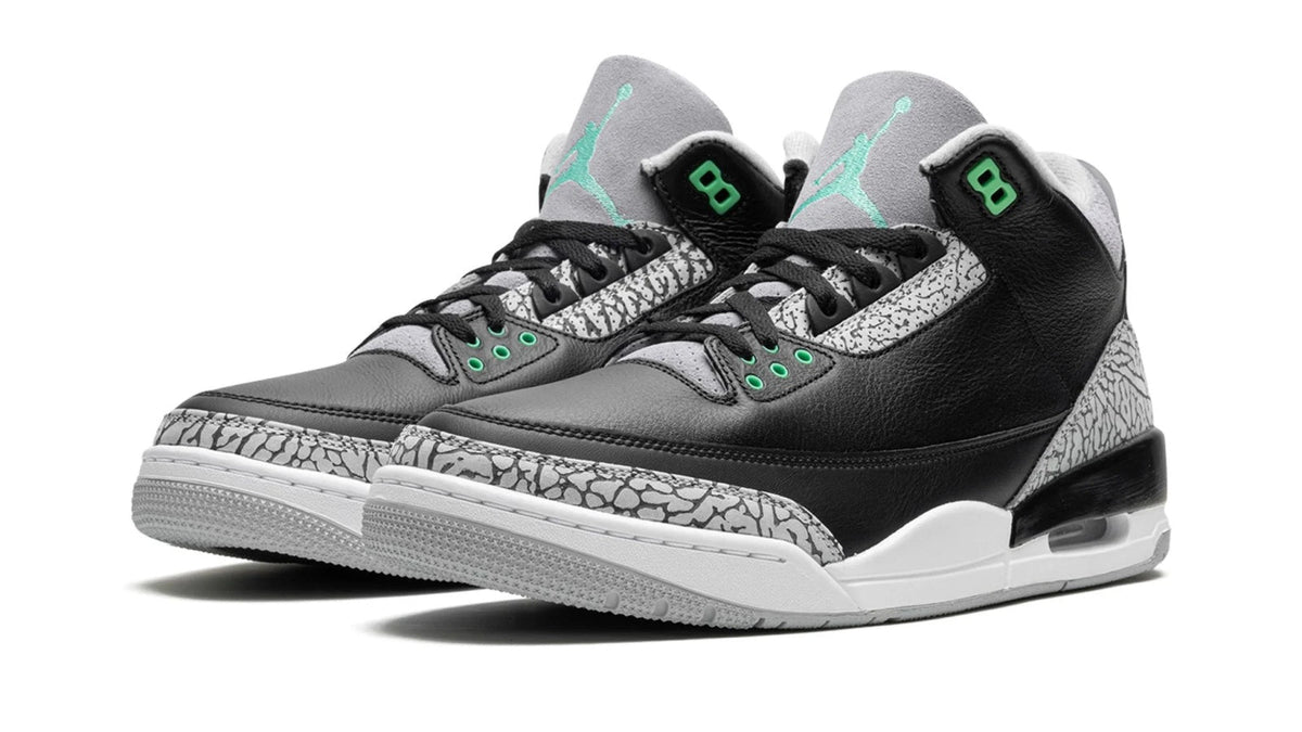 Air Jordan 3 Retro "Green Glow" sneaker product image 2 | Foot Spikes