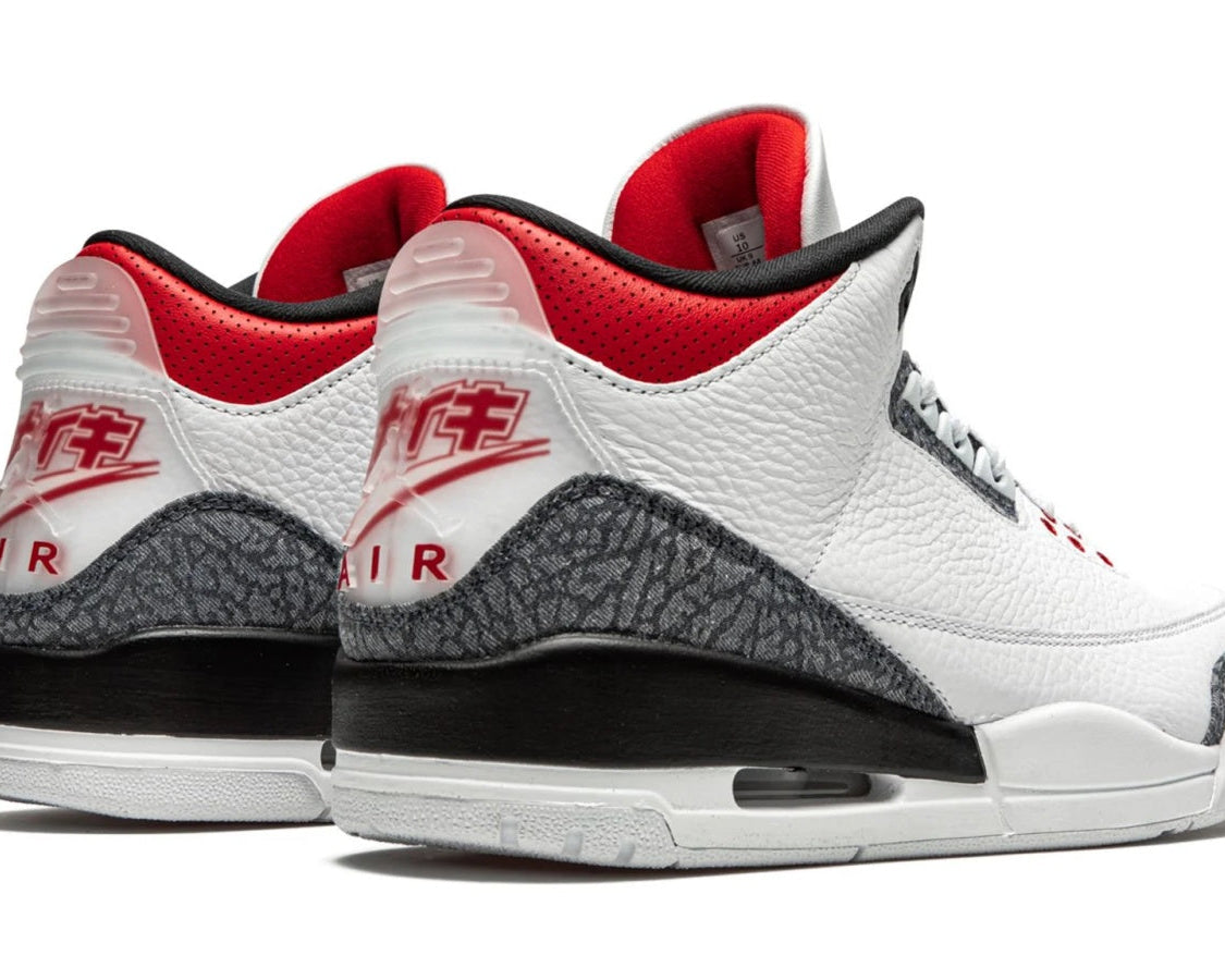 Air Jordan 3 Retro SE-T Denim "Japan Exclusive - Fire Red" sneaker product image 4 | Foot Spikes