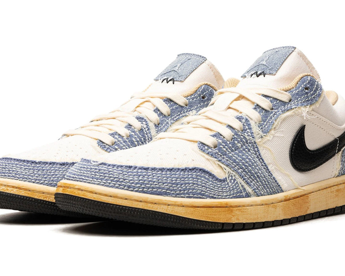Air Jordan 1 Low SE "Sashiko Denim" sneaker product image 2 | Foot Spikes