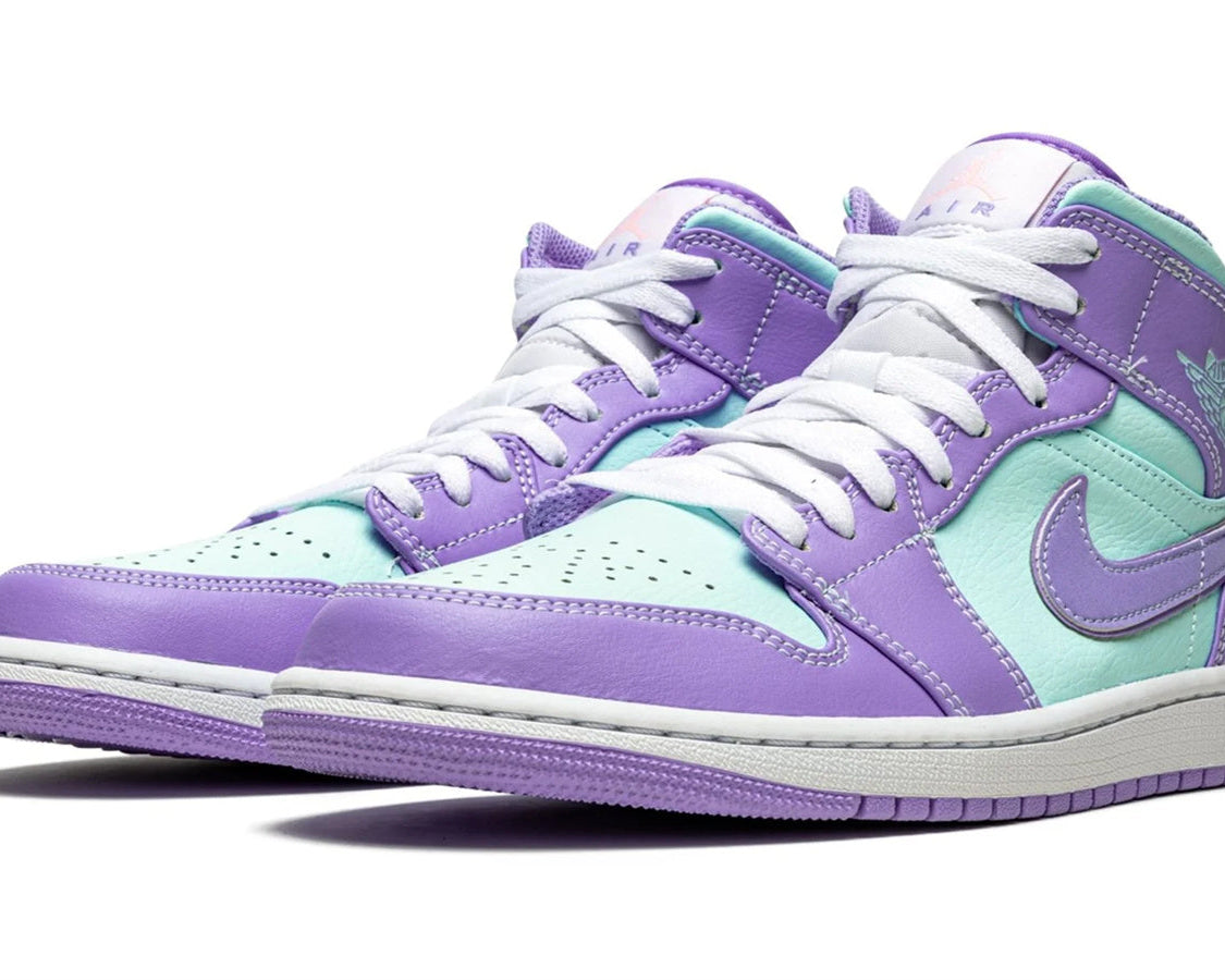 Air Jordan 1 Mid "Purple Pulse / Glacier Blue" sneaker product image 2 | Foot Spikes