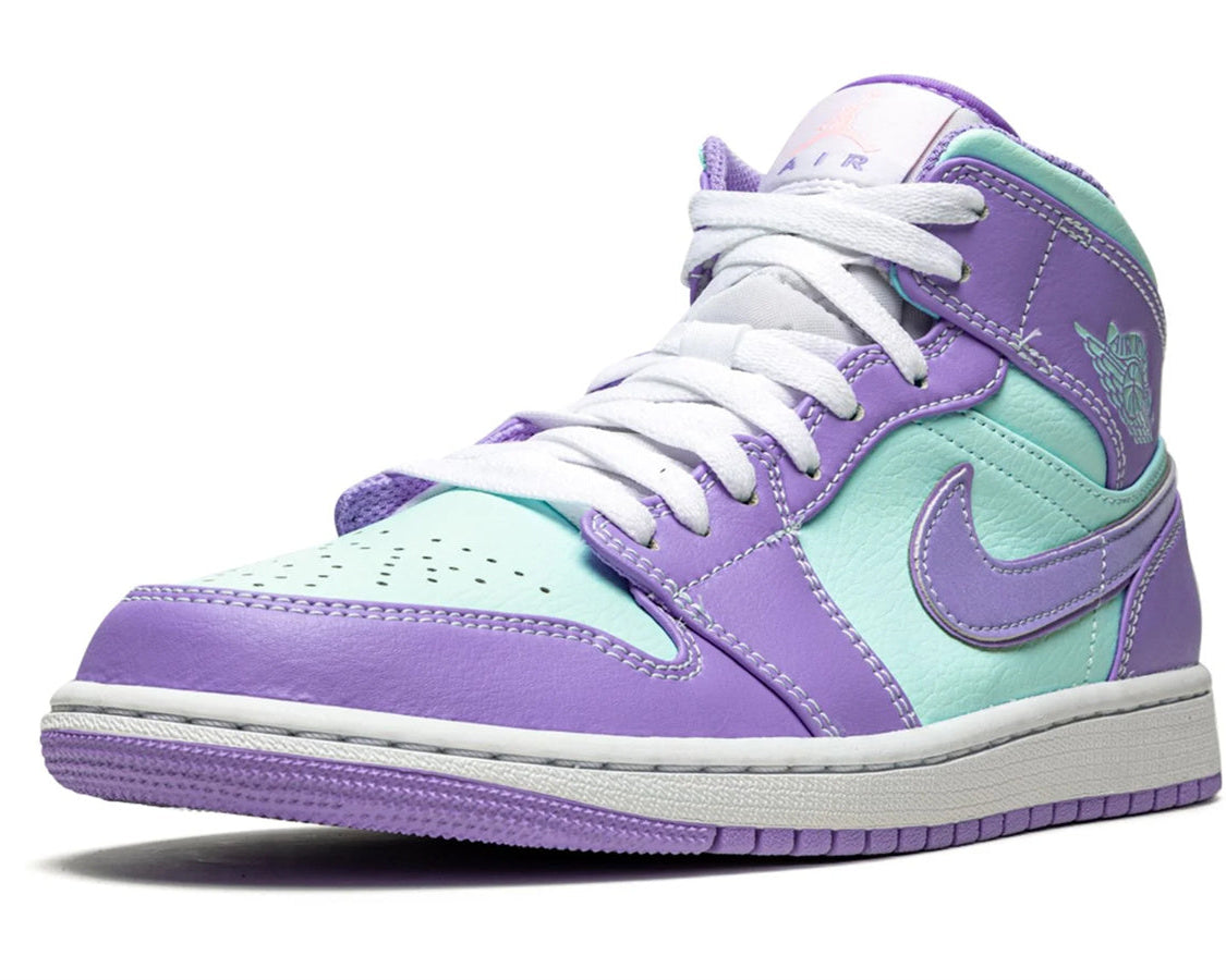 Air Jordan 1 Mid "Purple Pulse / Glacier Blue" sneaker product image 3 | Foot Spikes