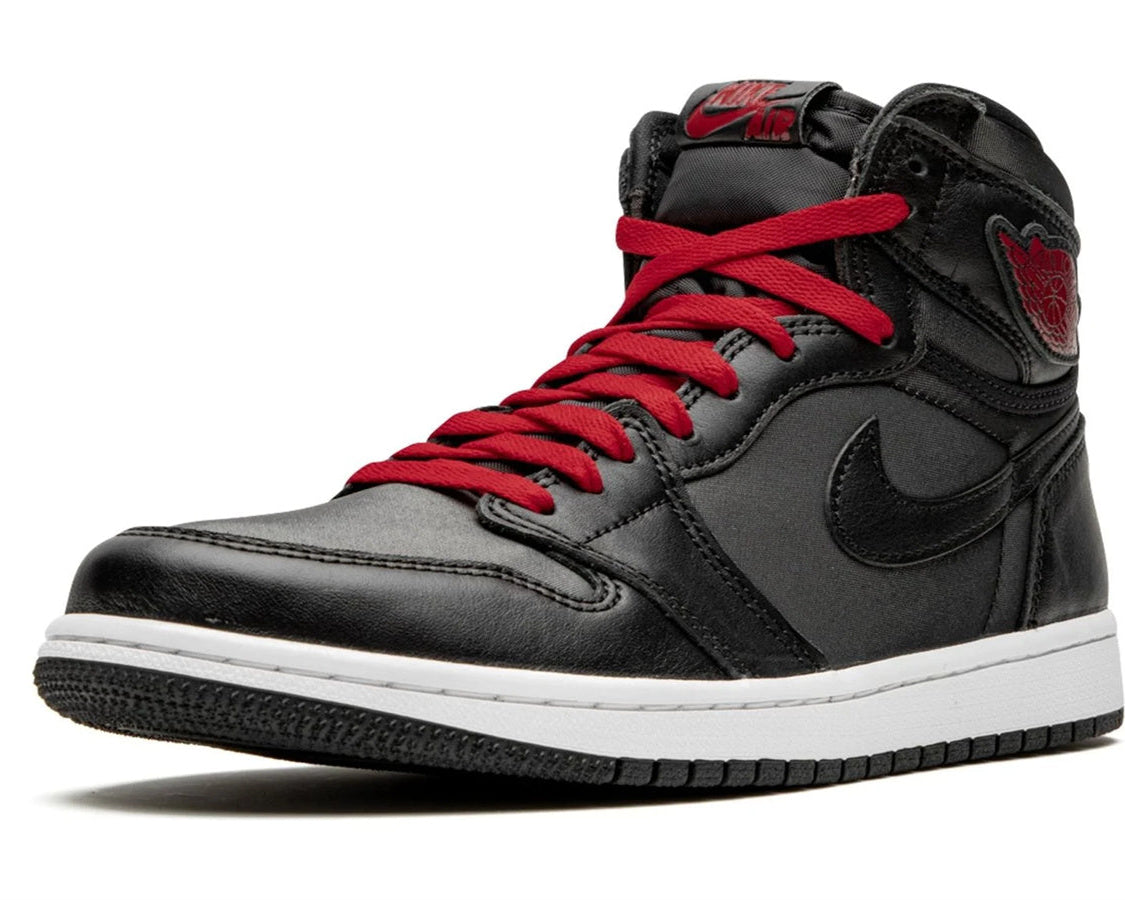 Air Jordan 1 Retro High OG "Black Satin/Gym Red" sneaker product image 3 | Foot Spikes