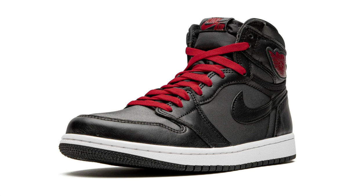 Air Jordan 1 Retro High OG "Black Satin/Gym Red" sneaker product image 3 | Foot Spikes