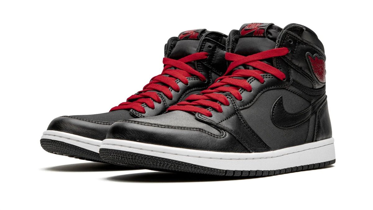 Air Jordan 1 Retro High OG "Black Satin/Gym Red" sneaker product image 2 | Foot Spikes