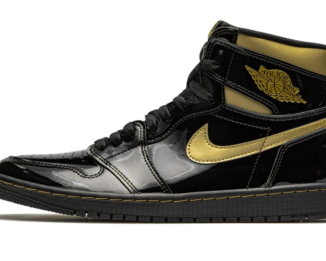 Air Jordan 1 Retro High OG "Black Metallic Gold" sneaker product image 1 | Foot Spikes