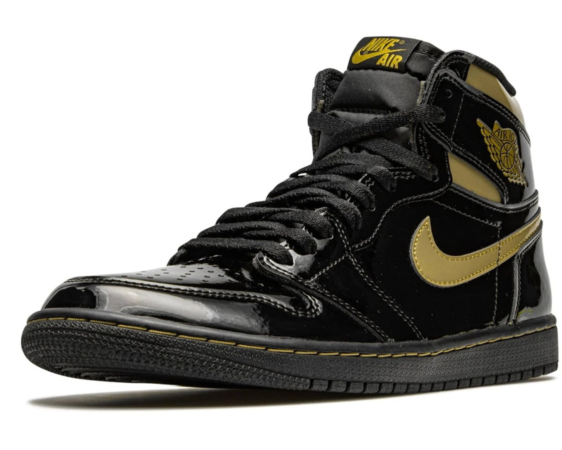 Air Jordan 1 Retro High OG "Black Metallic Gold" sneaker product image 3 | Foot Spikes