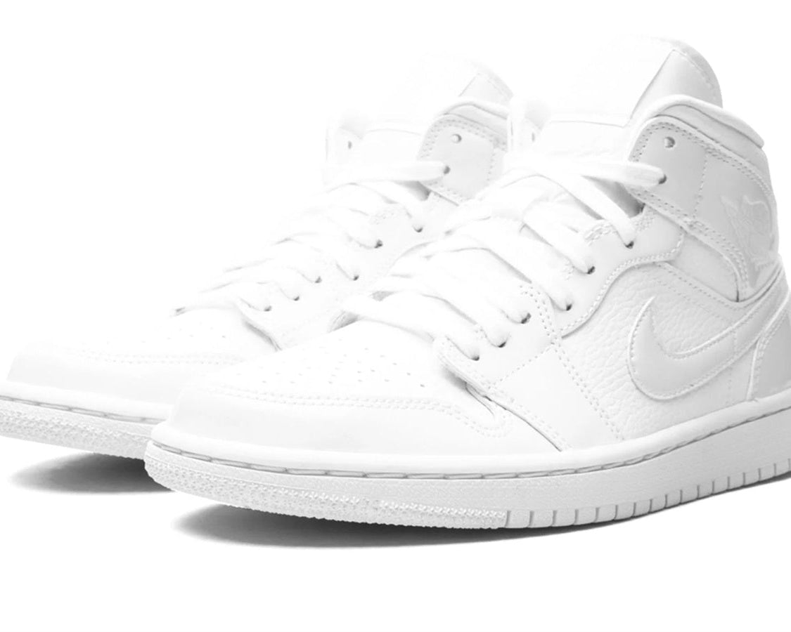 AIR JORDAN 1 MID WMNS "Triple White" sneaker product image 2 | Foot Spikes