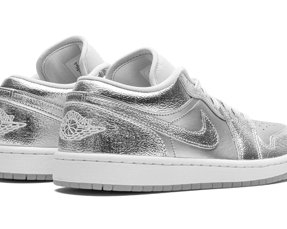 Air Jordan 1 Low SE WMNS "Metallic Silver" sneaker product image 4 | Foot Spikes