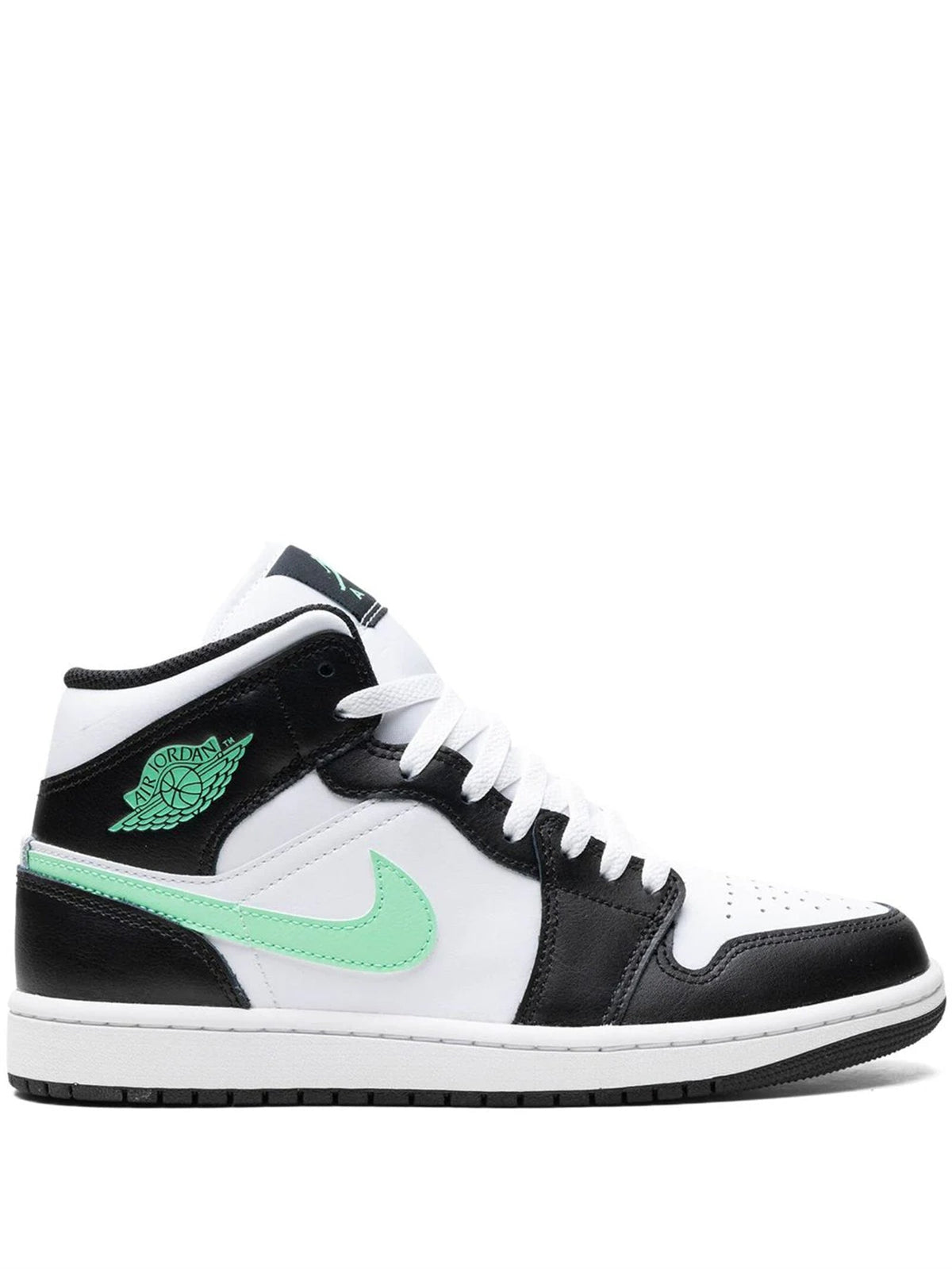 Air Jordan 1 Mid "GREEN GLOW" sneaker product image 4 | Foot Spikes