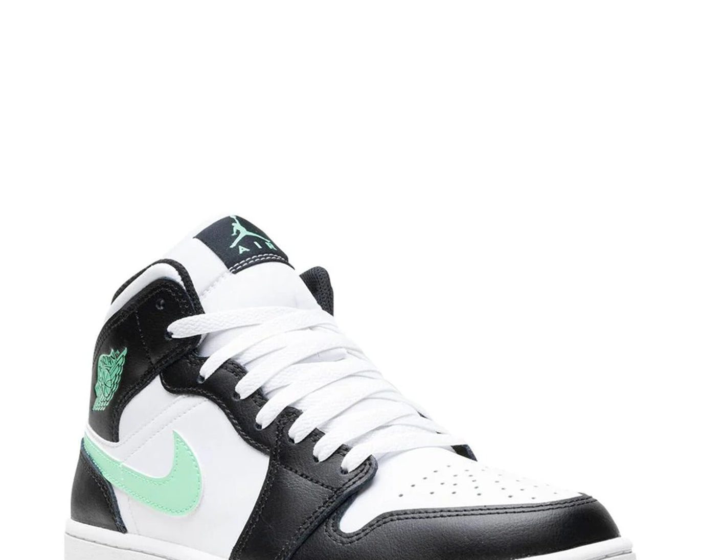 Air Jordan 1 Mid "GREEN GLOW" sneaker product image 2 | Foot Spikes