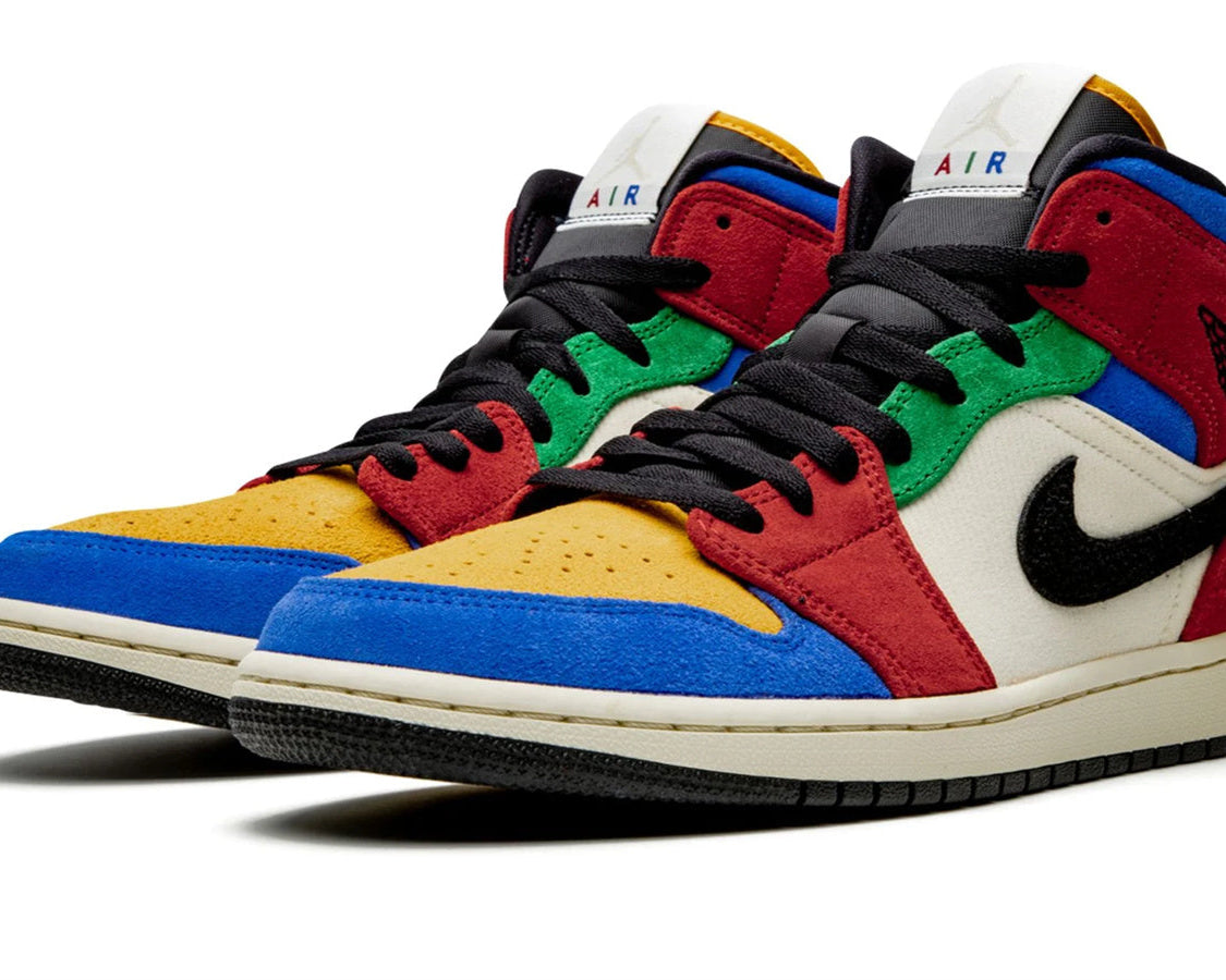 Air Jordan 1 Mid "Blue The Great - Fearless" sneaker product image 2 | Foot Spikes