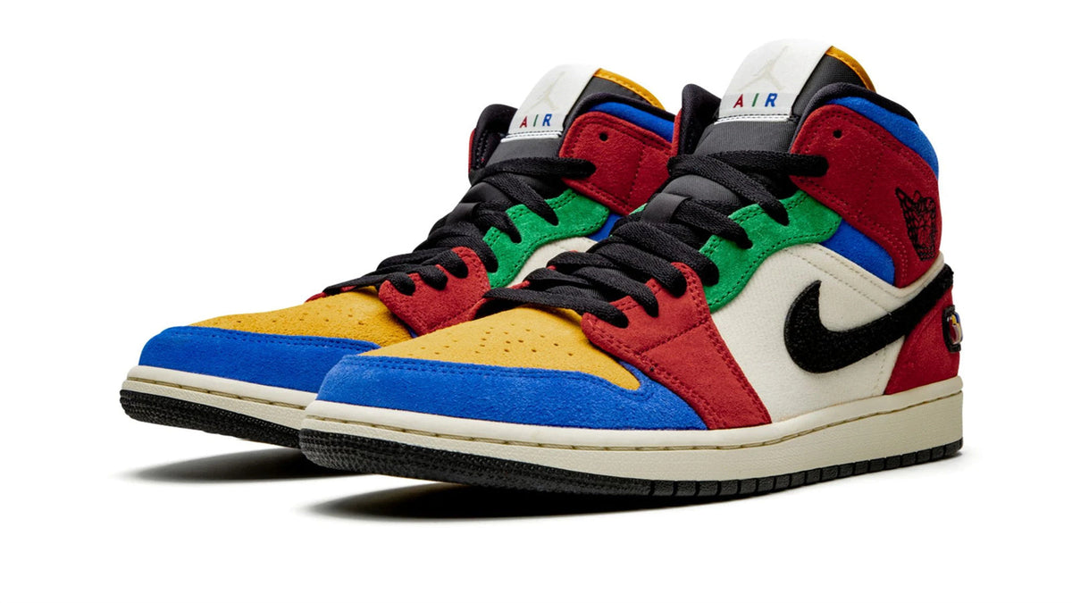 Air Jordan 1 Mid "Blue The Great - Fearless" sneaker product image 2 | Foot Spikes