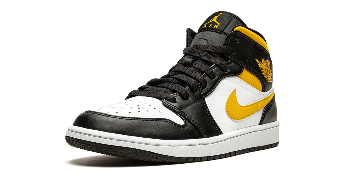 Air Jordan 1 Mid "White / Pollen / Black" sneaker product image 3 | Foot Spikes
