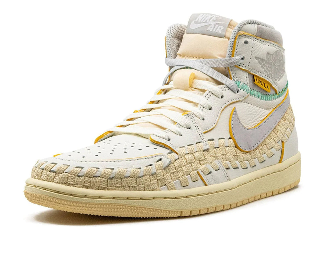 Air Jordan 1 High OG "Union x Bephie's Beauty Supply - Woven Sail" sneaker product image 3 | Foot Spikes