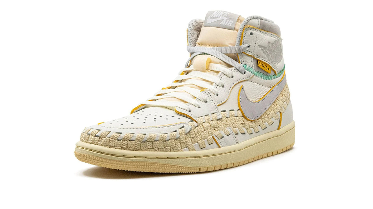 Air Jordan 1 High OG "Union x Bephie's Beauty Supply - Woven Sail" sneaker product image 3 | Foot Spikes