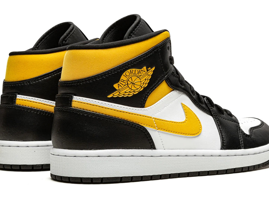 Air Jordan 1 Mid "White / Pollen / Black" sneaker product image 4 | Foot Spikes