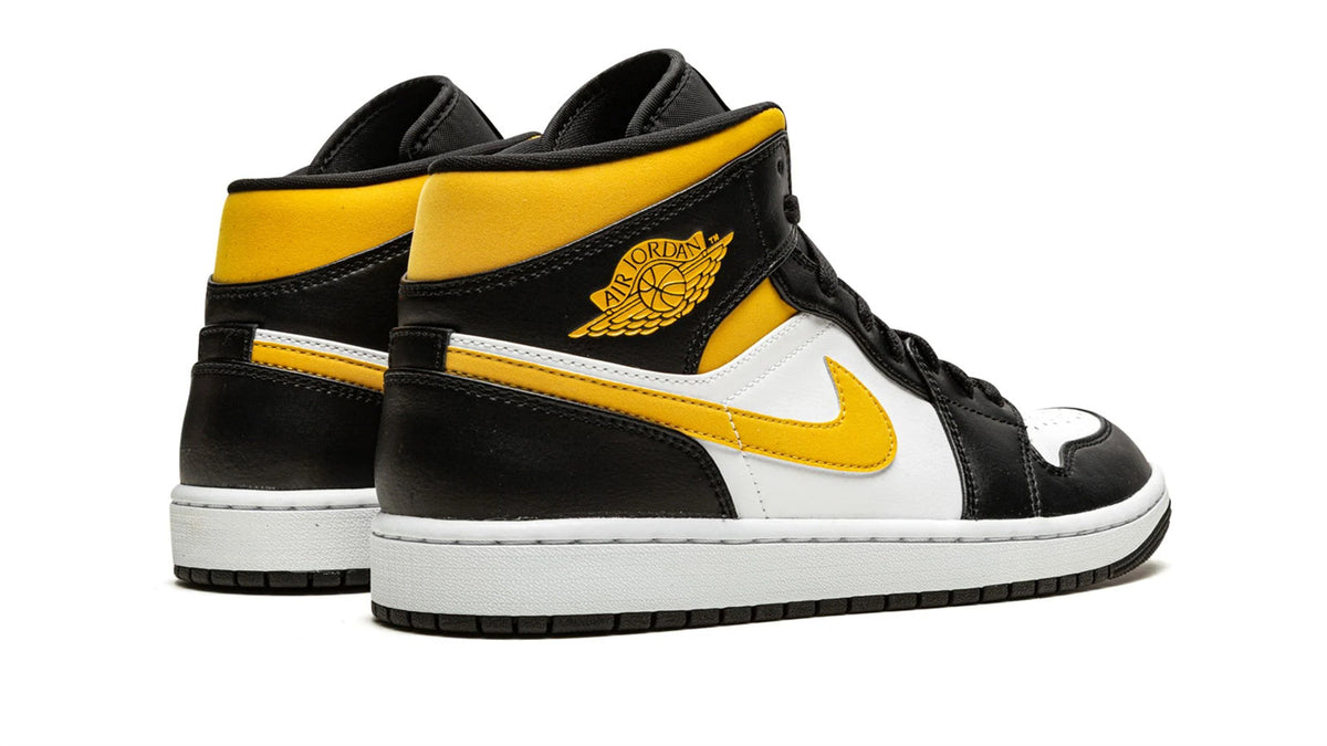 Air Jordan 1 Mid "White / Pollen / Black" sneaker product image 4 | Foot Spikes