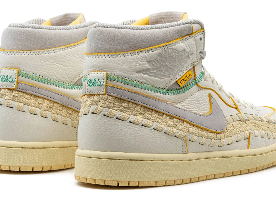 Air Jordan 1 High OG "Union x Bephie's Beauty Supply - Woven Sail" sneaker product image 4 | Foot Spikes