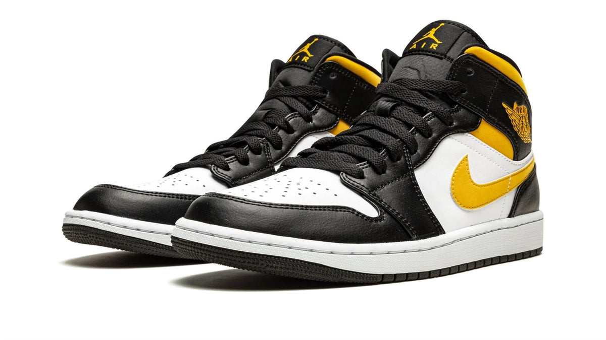 Air Jordan 1 Mid "White / Pollen / Black" sneaker product image 2 | Foot Spikes